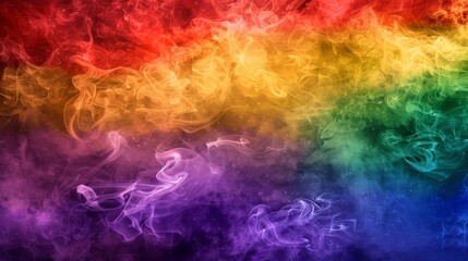 Fototapeta na wymiar Colorful rainbow smoke, gay pride flag colors, LGBT community flag