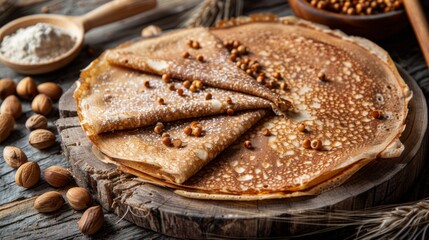 Crepe of the buckwheat flour of galette France