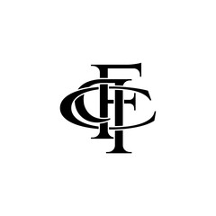 pfc initial letter monogram logo design