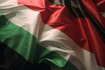 closeup of palestine flag texture background 