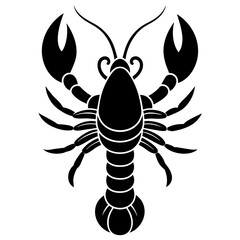  lobster silhouette vector art illustration
