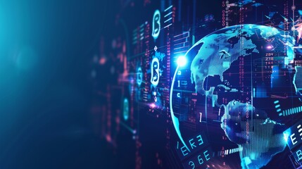 Financial technology concept. Fintech. Online banking. Foreign exchange.