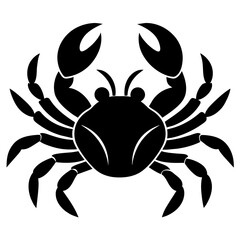 crab silhouette vector art illustration
