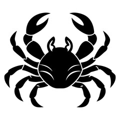 crab silhouette vector art illustration
