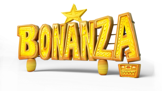 3D letter Bonanza in yellow on a transparent background - Powered by Adobe