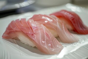 Glistening snapper sashimi