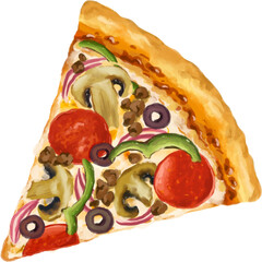 Food Illustration Clipart Pizza Transparent Background