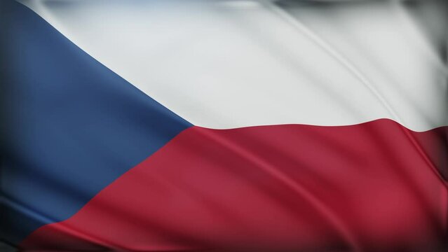 Waving Czech flag background