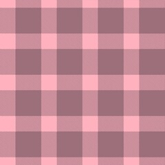  Gingham seamless pattern, pink and brown, can be used in fashion design. Bedding, curtains, tablecloths