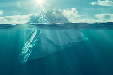 Küchenrückwand glas motiv Iceberg above and below water  © rouda100