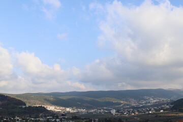 Landscape in the mountains in northern Israel.