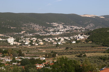 Fototapeta na wymiar Landscape in the mountains in northern Israel.