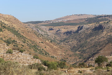 Landscape in the mountains in northern Israel.