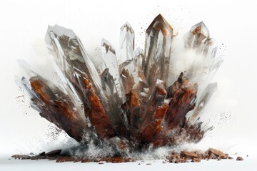 Majestic Quartz Crystal Explosion Art
