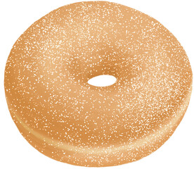 Food Illustration Clipart Sugar Donut Transparent Background