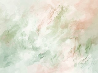 Blush pink and soft sage green abstract spring background for serene design projects 