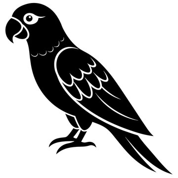 recommend clip art: parrot silhouette vector art illustration