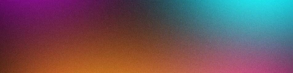 Abstract grainy gradient background blue purple orange white black glowing color wave dark backdrop noise texture banner header design