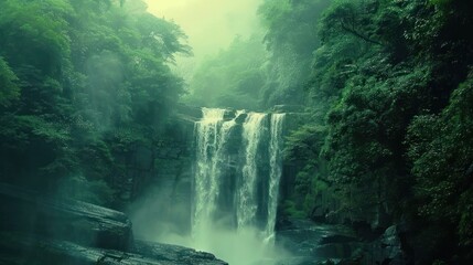 Misty Waterfalls