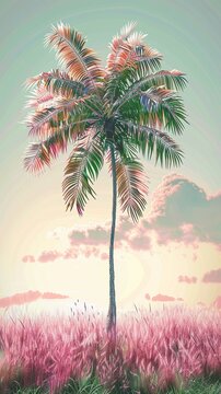 A serene landscape filled with soft pink clouds floating in the sky, creating a dreamy atmosphere .--sref https://cdn.midjourney.com/46829b88-51b3-4de5-87f6-567e18bb6dcd/0_3.webp