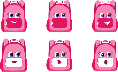 Girl kids Funny cartoon School Bag Set