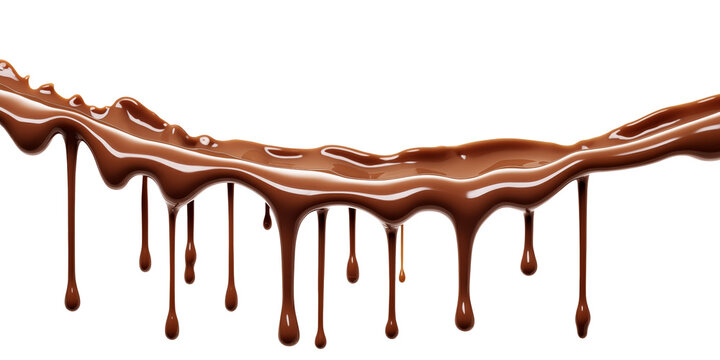 dripping brown chocolate on white background clip art preview