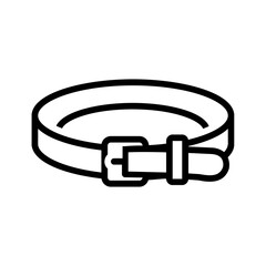 Vector black line icon for Belt