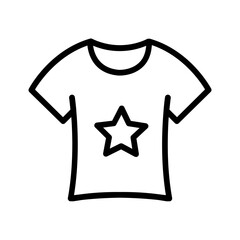 Vector black line icon for Branded cloth