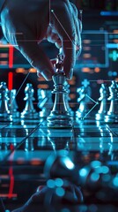 Business competition visualized in a virtual game setting, companies as players targeting market leadership