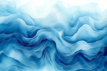 Abstract blue swirl lines as wallpaper background illustration , wallpaper - obrazy, fototapety, plakaty