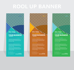 Creative Business Roll up Banner design.