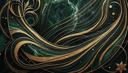 Green abstract marble texture background for design.