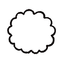 手描きのもこもこの吹き出し