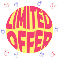 Limited offer 3D icon.
Volume vector discount icon.
Beautiful background of discounts, black friday, promotions, sales