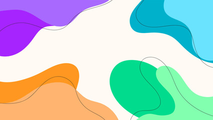 ABSTRACT BACKGROUND WITH HAND DRAWN SHAPES PASTEL FLAT COLOR VECTOR DESIGN TEMPLATE FOR WALLPAPER, COVER DESIGN, HOMEPAGE DESIGN