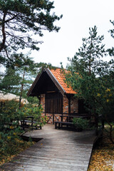 Interesting house in the Curonian Spit forest