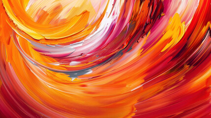 Fluid swirls of bold strokes intertwine gracefully, creating an eye-catching gradient wave.