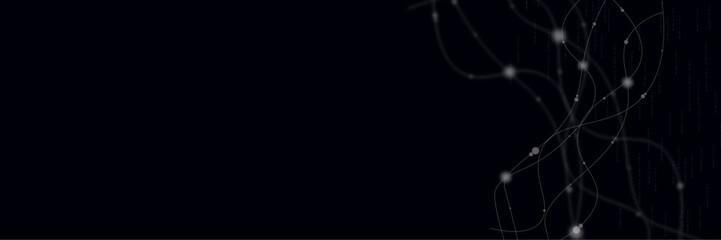 Vectors Digital technology and science background, Abstract futuristic hexagon shape pattern connection in gradient blue technology background