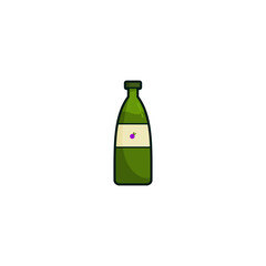 vector illustration of wine bottle clipart