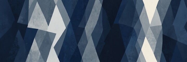 royal blue and white abstract background with random geometric triangle pattern from Generative AI