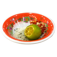 red pepper,kumquat,salt,Vietnam sauce Various sauces, view from above.