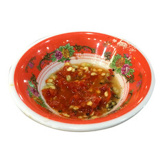 red pepper,kumquat,salt,Vietnam sauce Various sauces, view from above.