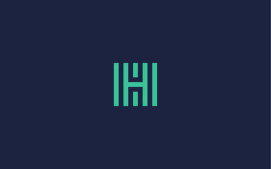 letter h with square logo icon design vector design template inspiration