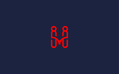 letter h with people logo icon design vector design template inspiration