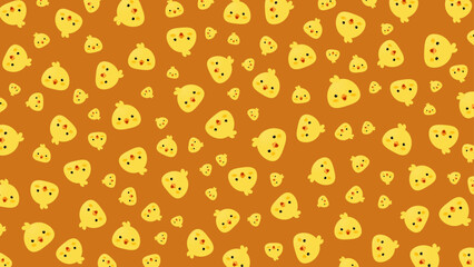 Cute duck yellow pattern. Random duck background pattern.