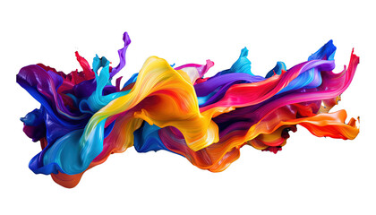 Fototapeta premium Multi-color paint splash with liquid, Abstract colorful liquid paint watercolor splash artwork