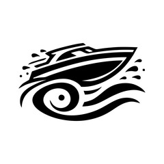 Speed boat logo vector. Speed boat illustration vector
