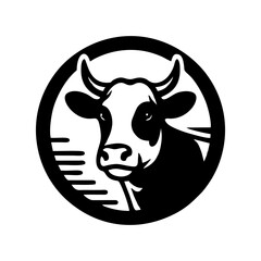 Cow logo design inspiration. Bull and buffalo cow animal logo design vector