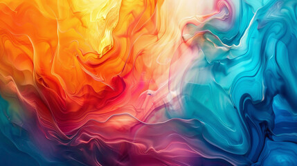 Vibrant colors blend fluidly in motion, resulting in a visually striking gradient display.