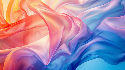 Energetic waves of color dancing gracefully, intertwining to produce a mesmerizing gradient pattern agnst a sleek and modern background.